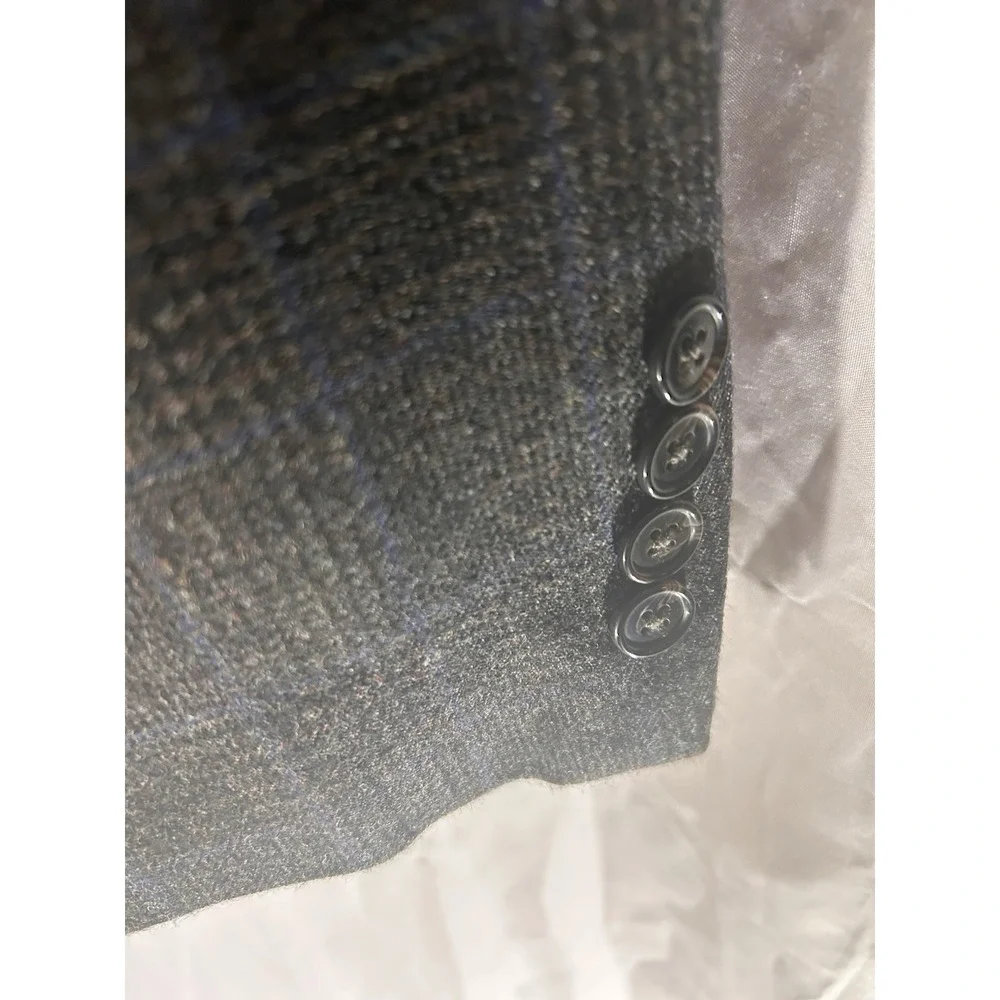 Lauren Ralph‎ Lauren Mens 50R 100% Wool Sport Coat Blazer Gray Plaid